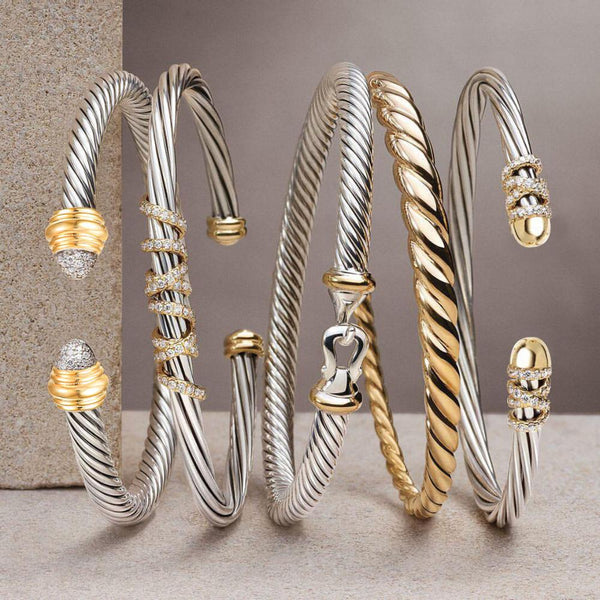 Dubai Trendy Luxury Stackable Bangle Cuff Full CZ Crystal Bracelet