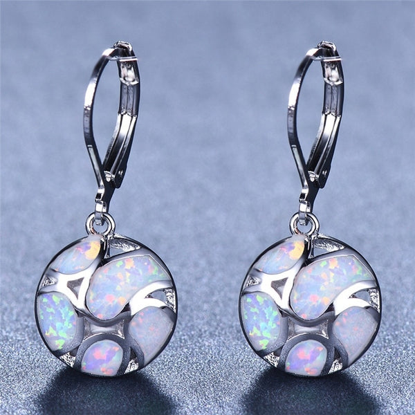 Modern MultiColor Fire Opal Earrings