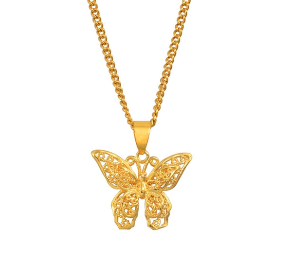 Butterfly Charms Pendant Necklace