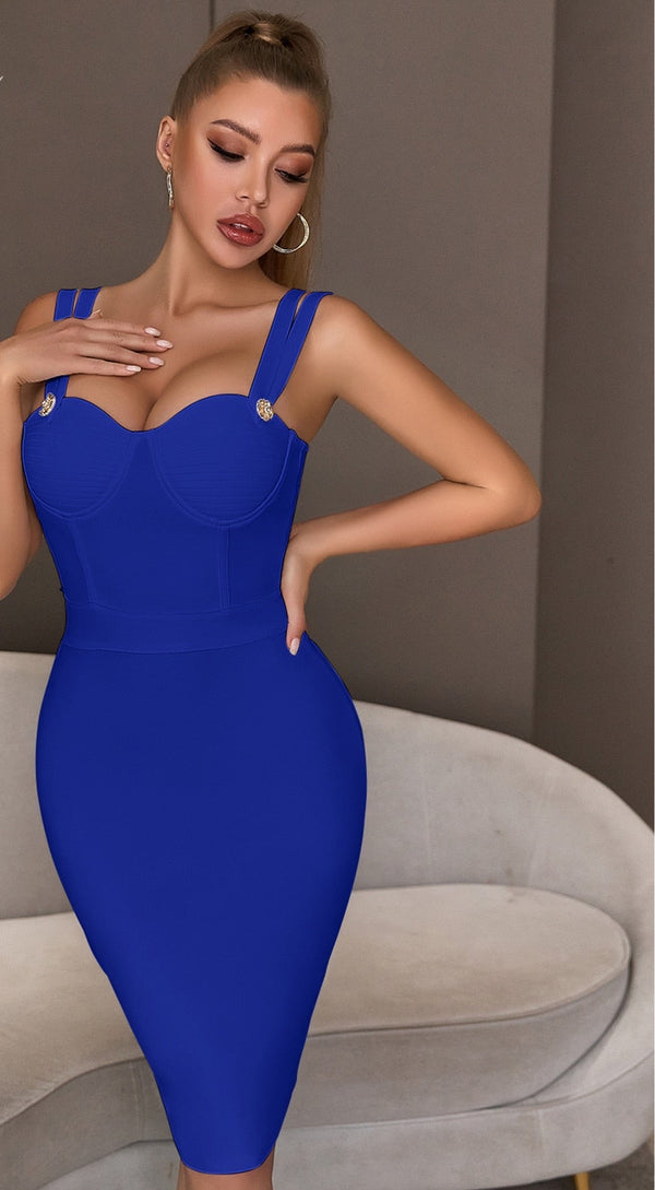 Sleeveless Spaghetti Strap Bandage Dress