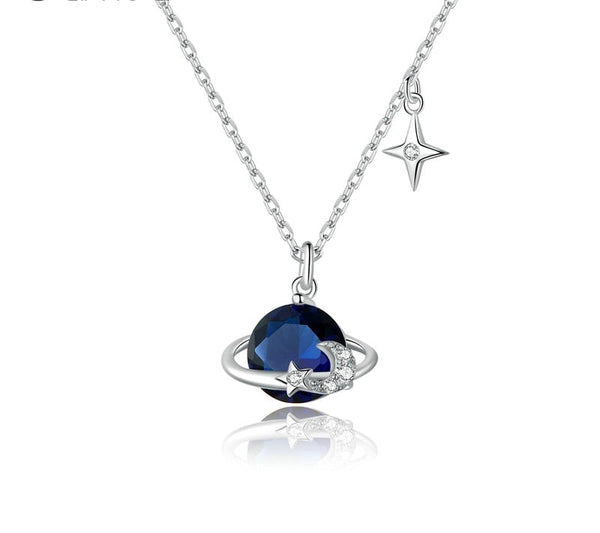 Blue Planet Stars Pendant Necklace